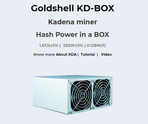 गोल्डशेल माइनर केडी बॉक्स केडीए माइनिंग मशीन 1.6T खपत 205W कम शोर